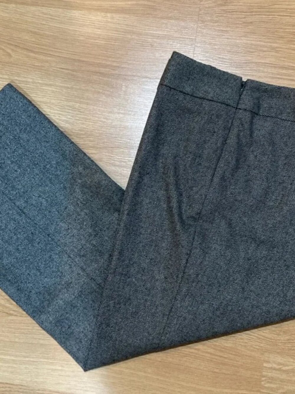 Talbots Wool Blend Straight Leg Pants in Charcoal Gray